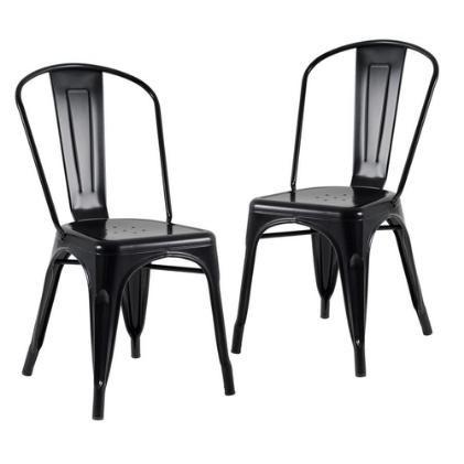 Imagem de Kit 2 Cadeiras Tolix Iron Design Preta