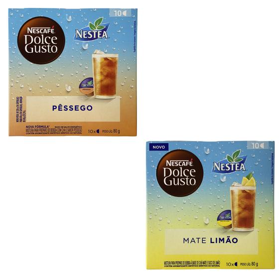 Imagem de Kit 2 Caixa Chá Em Cápsula Nescafé Dolce Gusto Pêssego Limão