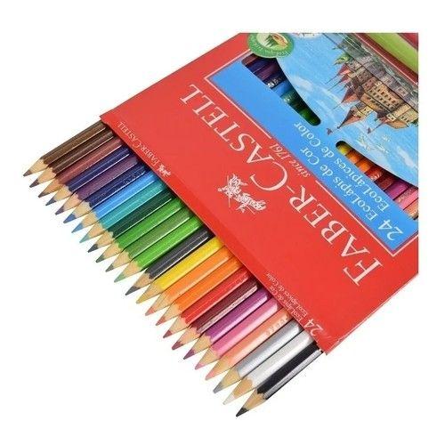 Imagem de Kit 2 Caixa de Lápis De Cor Ecolápis 24 Cores Faber Castell