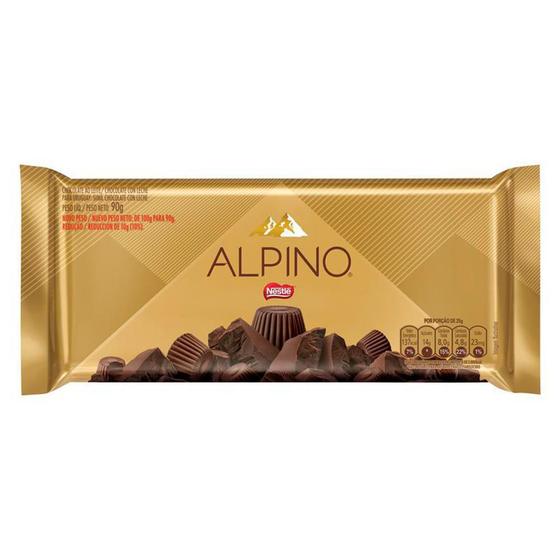 Imagem de Kit 2 Caixas Chocolate Alpino Tablete 25Gr - Nestlé 44Un