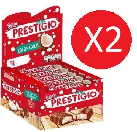 Imagem de Kit 2 Caixas Chocolate Nestlé Prestígio C/30x33gr = 60un