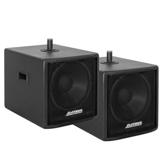 Imagem de Kit 2 Caixas de Som Subwoofer Ativa+Ativa Datrel SWA-300 300W