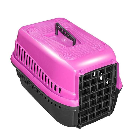 Imagem de Kit 2 Caixas De Transporte N2 Cachorro Gato Pequena Rosa