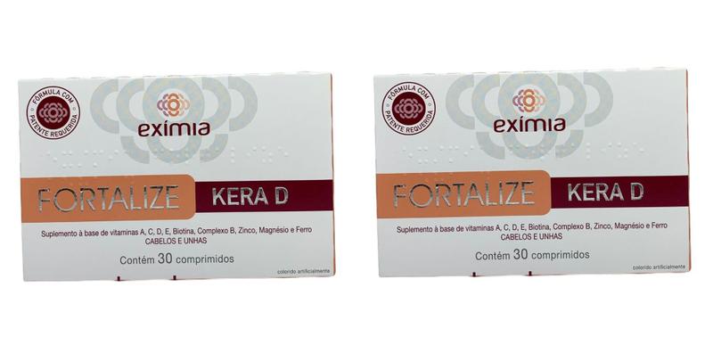 Imagem de Kit 2 caixas Eximia Fortalize Kera D 30 comprimiodos