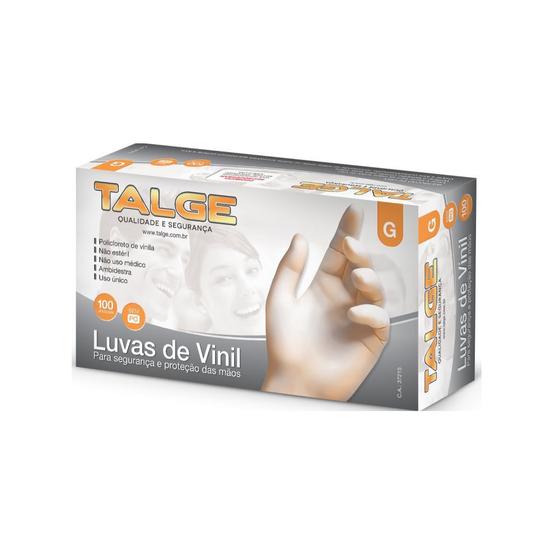 Imagem de Kit 2 Caixas Luvas de Vinil Sem Pó Tam. G com 100 U. a Caixa