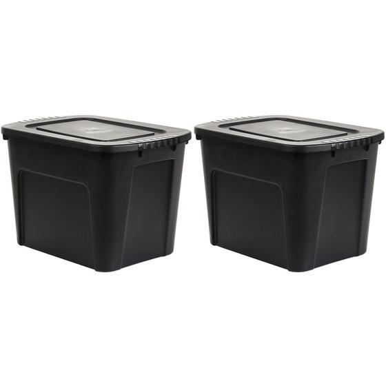 Imagem de Kit 2 Caixas Organizadoras Plasticas Eco Box 80L Multiuso