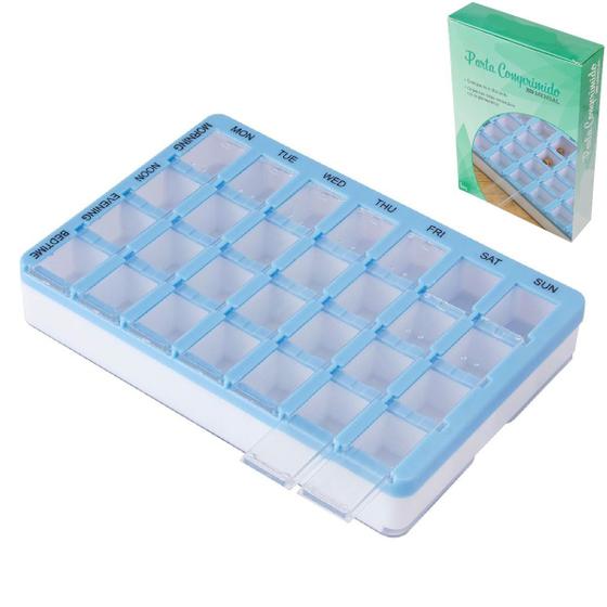 Kit 2 Caixas Porta Remédios Organizador Comprimidos Mensal Menor preço em Kit 2 Caixas Porta Remédios Organizador Comprimidos Mensal