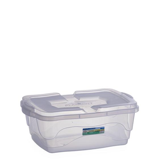 Imagem de Kit 2 Caixas Transparente P/ Armazenamento Multiuso Com Travas 10L