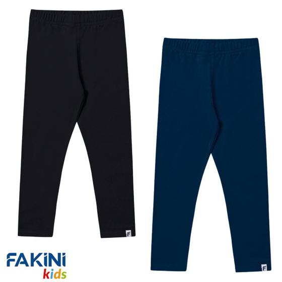 Imagem de Kit 2 Calça Legging Feminina Calça Infantil Juvenil Algodão