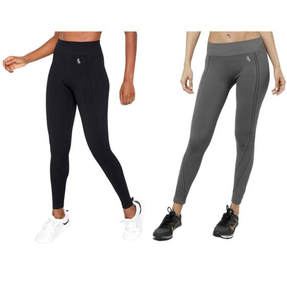 Imagem de Kit 2 Calça Legging Sport Max Lupo - 71053 Tamanho:GGCor:Preto9990 + Cor:CinzaGrafite8872