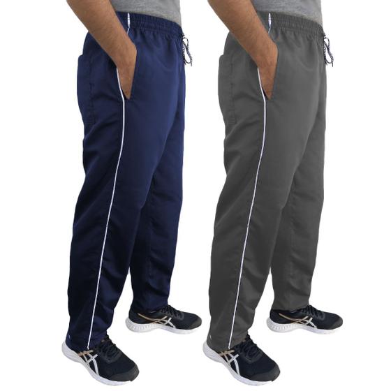 Kit 2 Calça Masculina Tactel Grosso 3 Bolsos Academia Costura Reforçada Menor preço em Kit 2 Calça Masculina Tactel Grosso 3 Bolsos Academia Costura Reforçada
