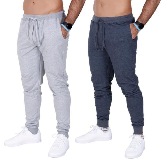 Imagem de Kit 2 Calça Moletom Fristyle Com Bolso Masculina Adulto