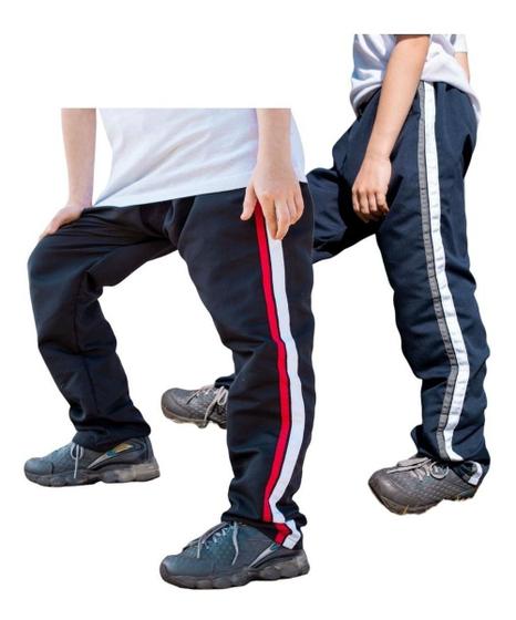 Imagem de Kit 2 Calças Infantil Tactel Uniforme Escolar Inverno 071