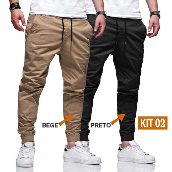 Kit 2 Calças Jogger Moletom Skinny Masculina Envio Imediato Menor preço em Kit 2 Calças Jogger Moletom Skinny Masculina Envio Imediato