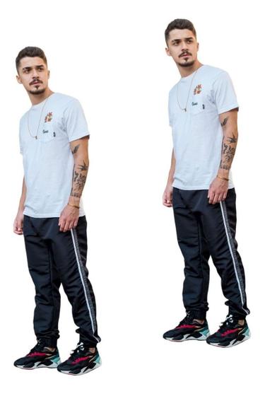 Imagem de Kit 2 Calças Jogger Tactel Esportes Academia Punho Barra 417