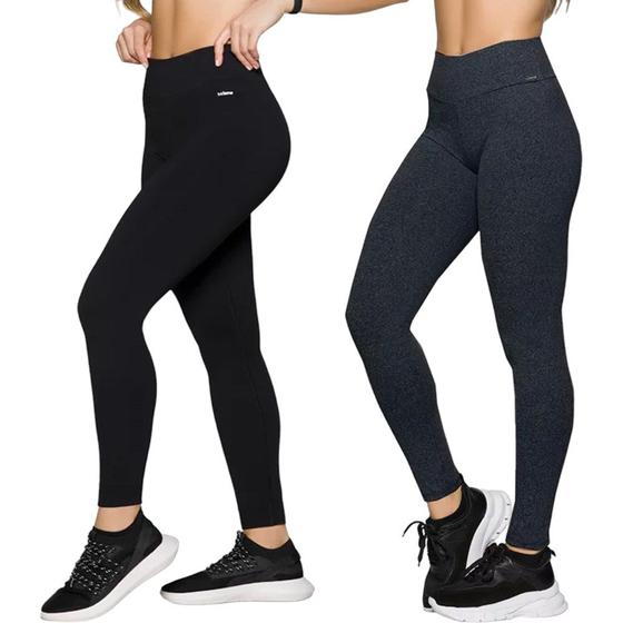 Imagem de Kit 2 Calças Leggings Selene Sem Costura Feminina