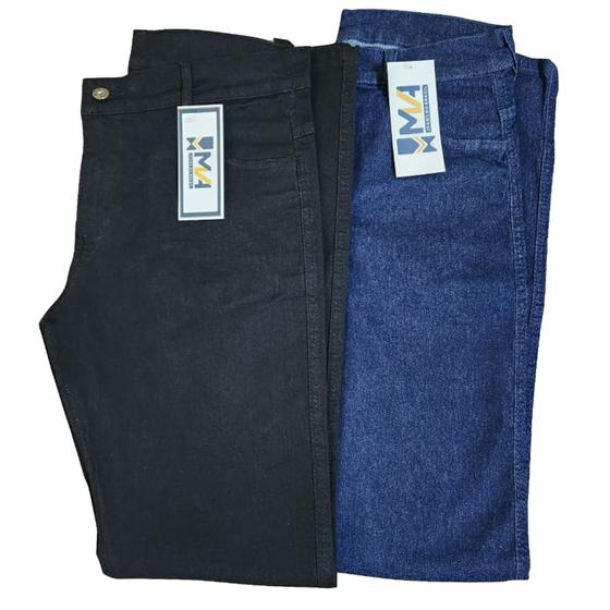 Imagem de kit 2 Calças Masculina Jeans Trabalho Serviço Elastano