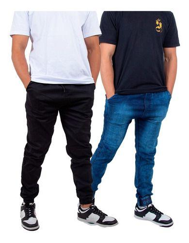 Imagem de Kit 2 Calças Masculina Jogger Com Punho Elástico Streetwear