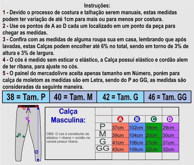 Imagem de Kit 2 Calças Masculina MXD Conceito Moletom Slim Fit Cores Básicas e Camuflados