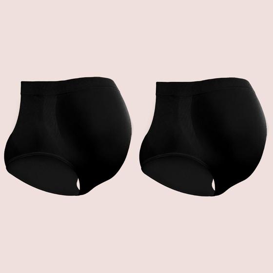 Imagem de Kit 2 Calcinha Maternity Zee Rucci Tanga Sem Costura
