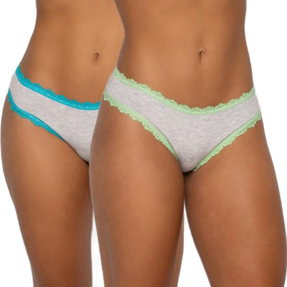 Imagem de Kit 2 Calcinha Tanga Fio Algodão Feminina Moda Lingerie Mulheres