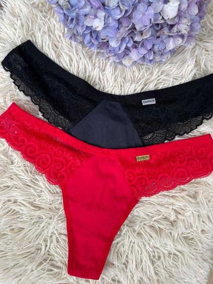 Imagem de Kit 2 Calcinhas Fio Duplo Conforto e Sensual CORES VARIADAS