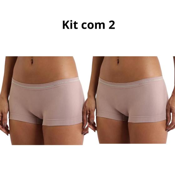 Imagem de Kit 2 Calcinhas Loba Cueca Boxer Feminina Sem Costura Lupo Antimicrobial 41800