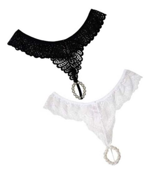 Imagem de Kit 2 Calcinhas Tailandesa Fio Dental Anel Com Pérolas