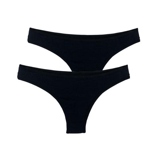 Imagem de Kit 2 Calcinhas Tanga Try Basics Algodão Cotton Básica Lisa Moda Lingerie