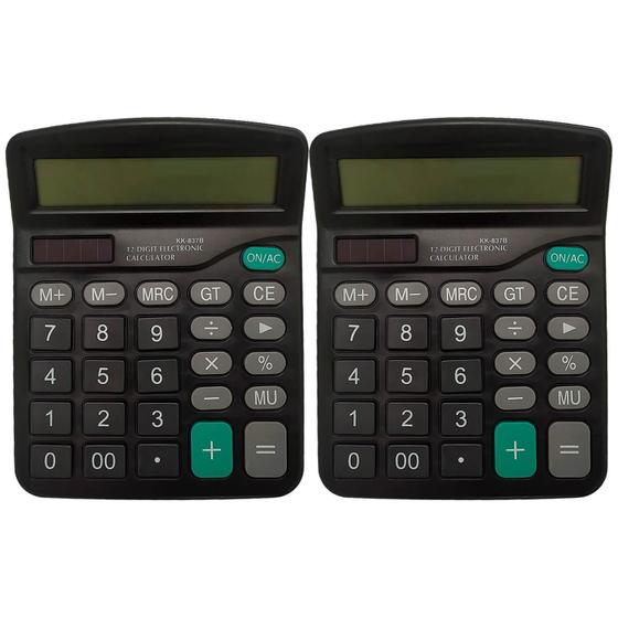 Imagem de Kit 2 Calculadora De Mesa Display Para Comércio Escritório