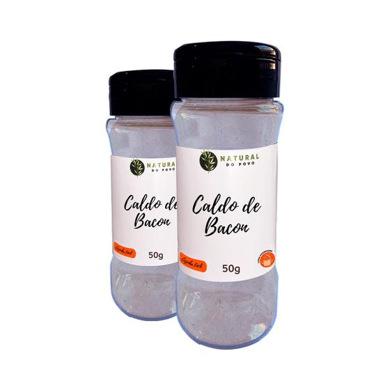 Imagem de Kit 2 Caldo de Bacon Sabor De alta Qualidade Premium Pote Com Dosador 100g