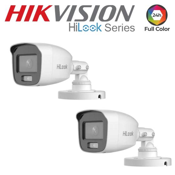 Imagem de kit 2 Camera De Segurança Hilook Hikvision Colorvu Full Hd 1080p Colorida Dia E Noite