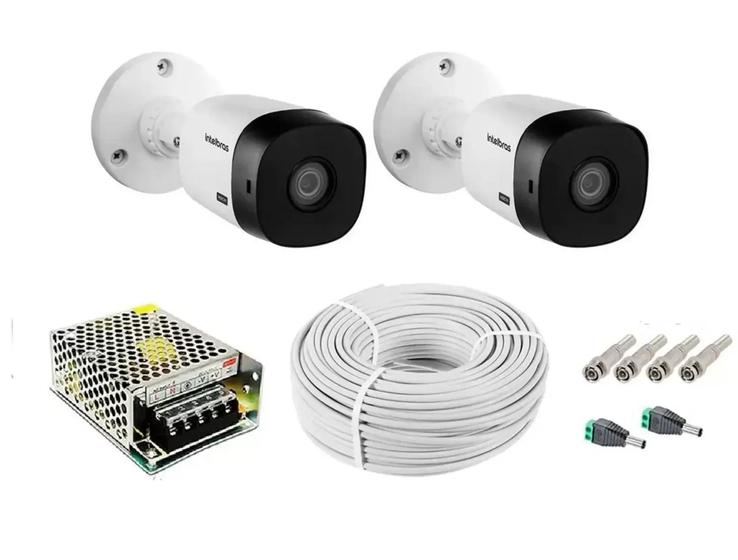 Imagem de Kit 2 Cameras de Seguranca intelbras VHD 1220 20m Infra Vermelho 24 Leds HD c/ acessórios