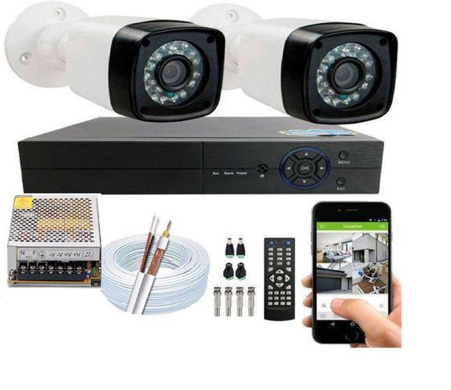 Kit 2 Câmeras De Segurança Residencial Full Hd 1080p 20m S/hd Menor preço em Kit 2 Câmeras De Segurança Residencial Full Hd 1080p 20m S/hd