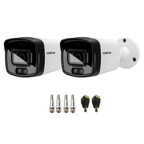 Imagem de Kit 2 Câmeras Intelbras Bullet Multi HD VHD 3240 Full Color + IR Full HD 1080p 40 metros de Infravermelho com Conectores