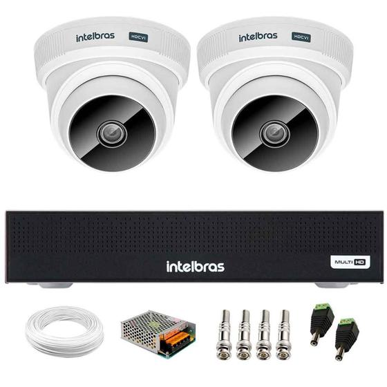 Imagem de Kit 2 Câmeras Intelbras VHC 1120 D HD 720p Infravermelho de 20 metros Lente 2.8mm + Gravador Digital de vídeo Intelbras MHDX 1104-C