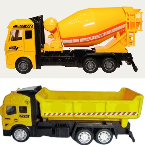 Imagem de Kit 2 Caminhão De Ferro,Plastico Colecionáveis 12Cm 1:48