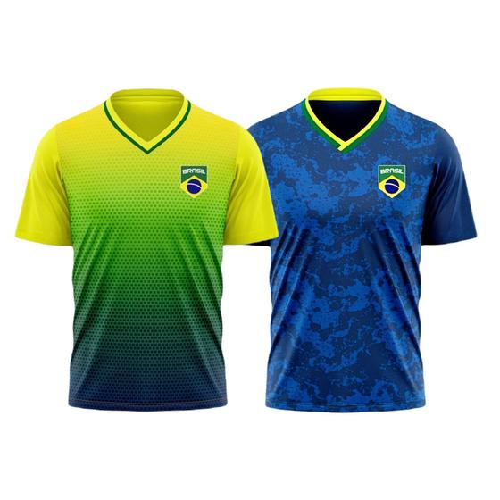 Imagem de Kit 2 Camisas Brasil Torcedor Copa - Masculino