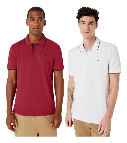 Imagem de Kit 2 Camisas Gola Polo Masculina Hering Orig. Piquet Básica