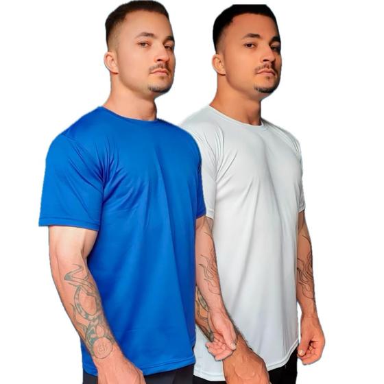 Imagem de Kit 2 Camisas Masculinas para Academia Dry fit Furadinha