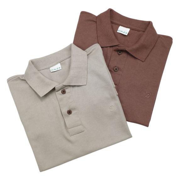 Imagem de KIT 2 Camisas Polo Masculina Piquet