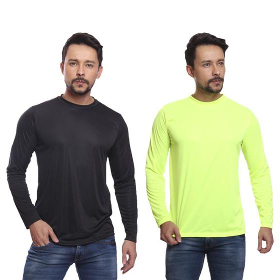 Kit 2 Camiseta DF Masculina Manga Longa Proteção Solar UV +50 Segunda Pele Menor preço em Kit 2 Camiseta DF Masculina Manga Longa Proteção Solar UV +50 Segunda Pele