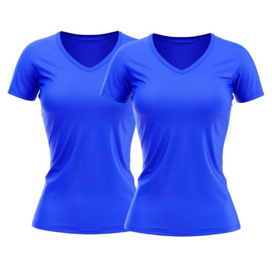 Imagem de KIT 2 Camiseta Feminina Térmica Blusinha Esportiva Manga Curta Academia Treino Mulher Girls Premium