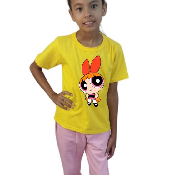 Imagem de kit 2 Camiseta infantil meninas super poderosa Florzinha