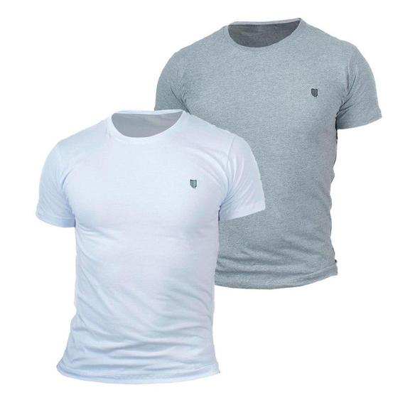 Imagem de Kit 2 Camiseta Masculina Camisas 100% Algodão Premium Slim Basicas MP