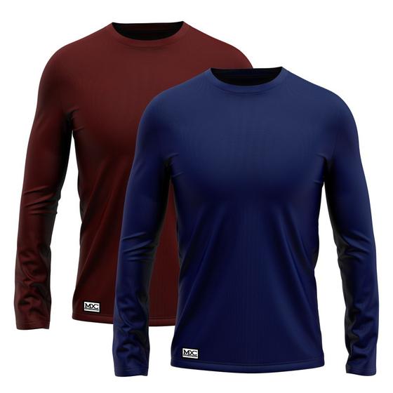 Imagem de Kit 2 Camiseta Masculina Proteção UV 50+ Térmica Segunda Pele Várias Cores MXC BRASIL