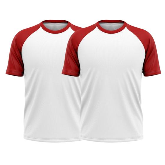 Imagem de KIT 2 Camiseta Térmica Esportiva Manga Curta Rash Guard Masculina Feminina Academia Treino Branco