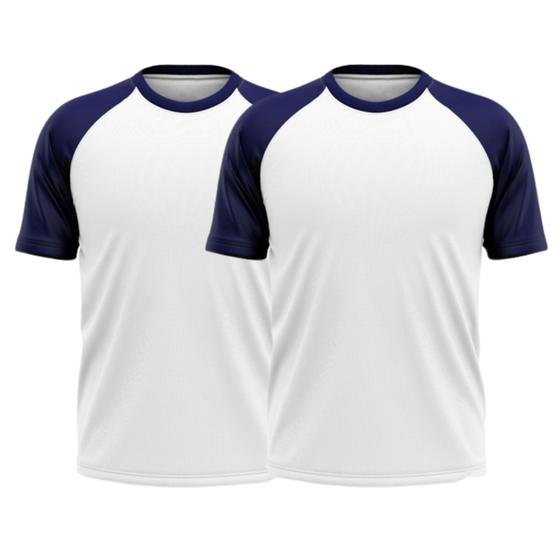 Imagem de KIT 2 Camiseta Térmica Esportiva Manga Curta Rash Guard Masculina Feminina Academia Treino Branco