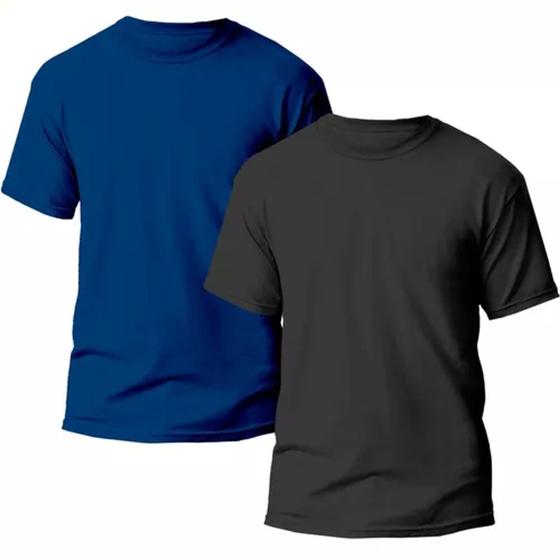 Imagem de Kit 2 Camisetas Básica Masculina Lisa Algodão