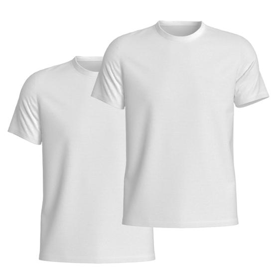 Imagem de Kit 2 Camisetas Basicas Gola Redonda Lisa Camisa Masculina de Algodão